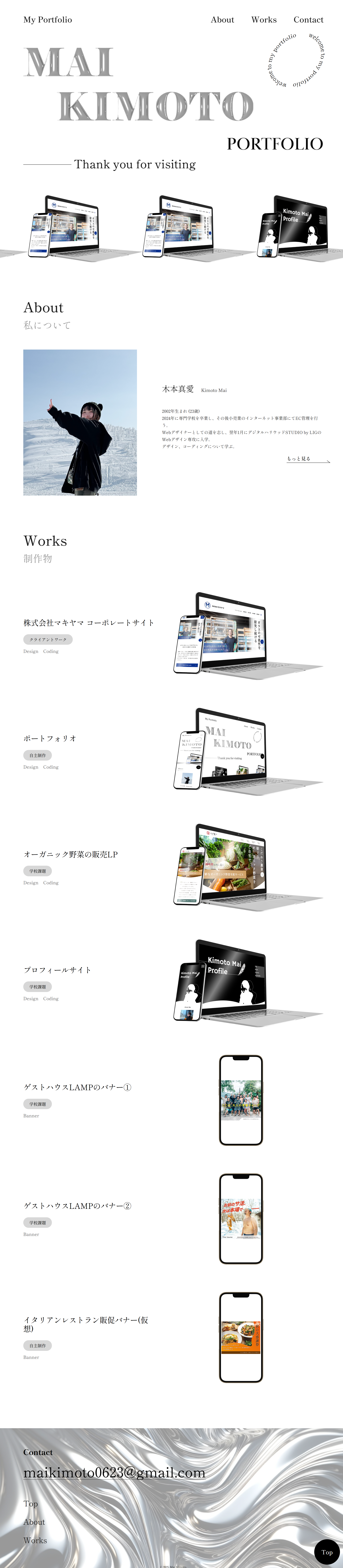ポートフォリオサイト全体図